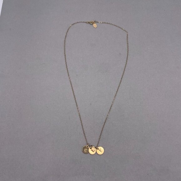 EFY 14K Gold Filled Multi Charm Chain Necklace Spring Ring Closure 19 Inches - Picture 2 of 5